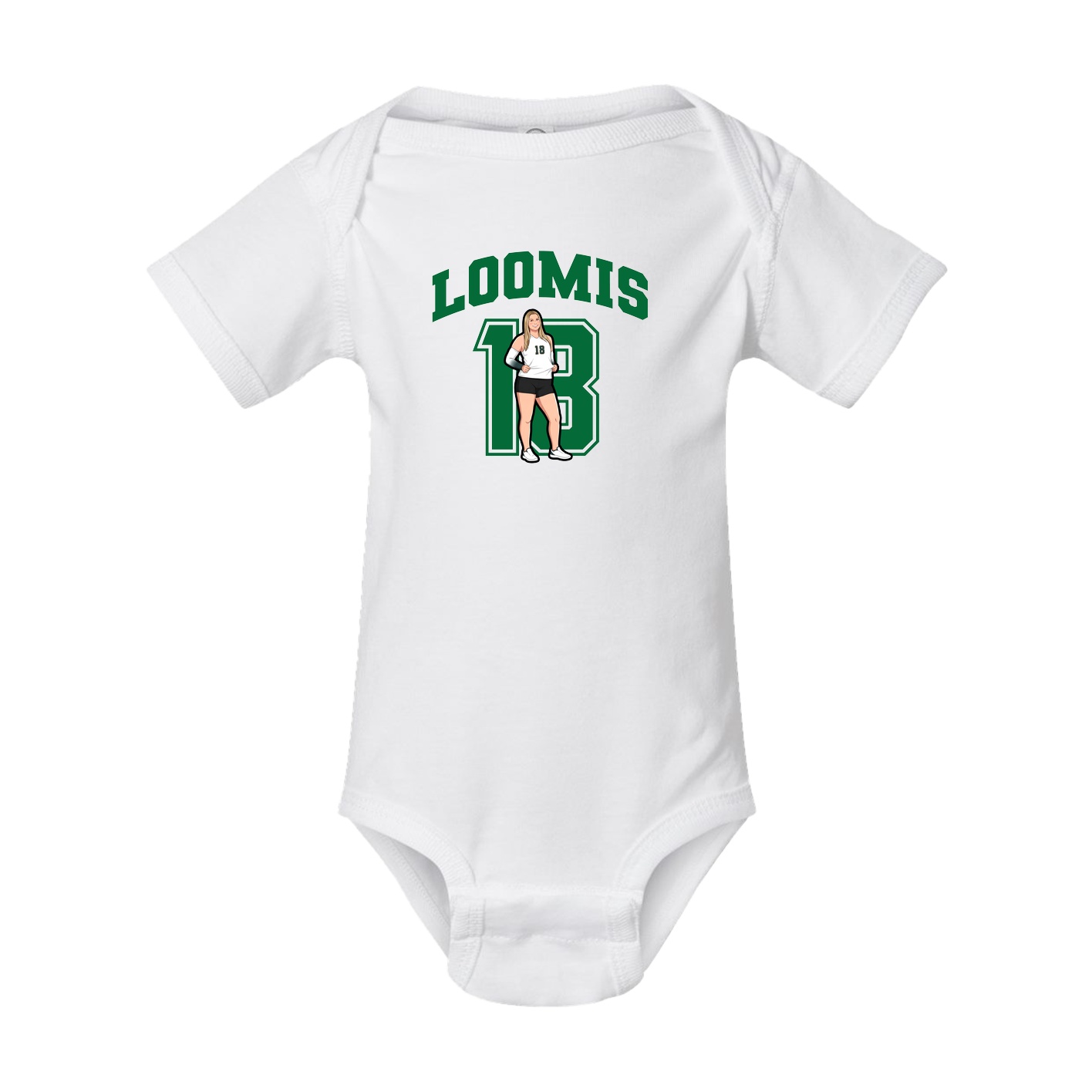 Baby Onesie — Number in White