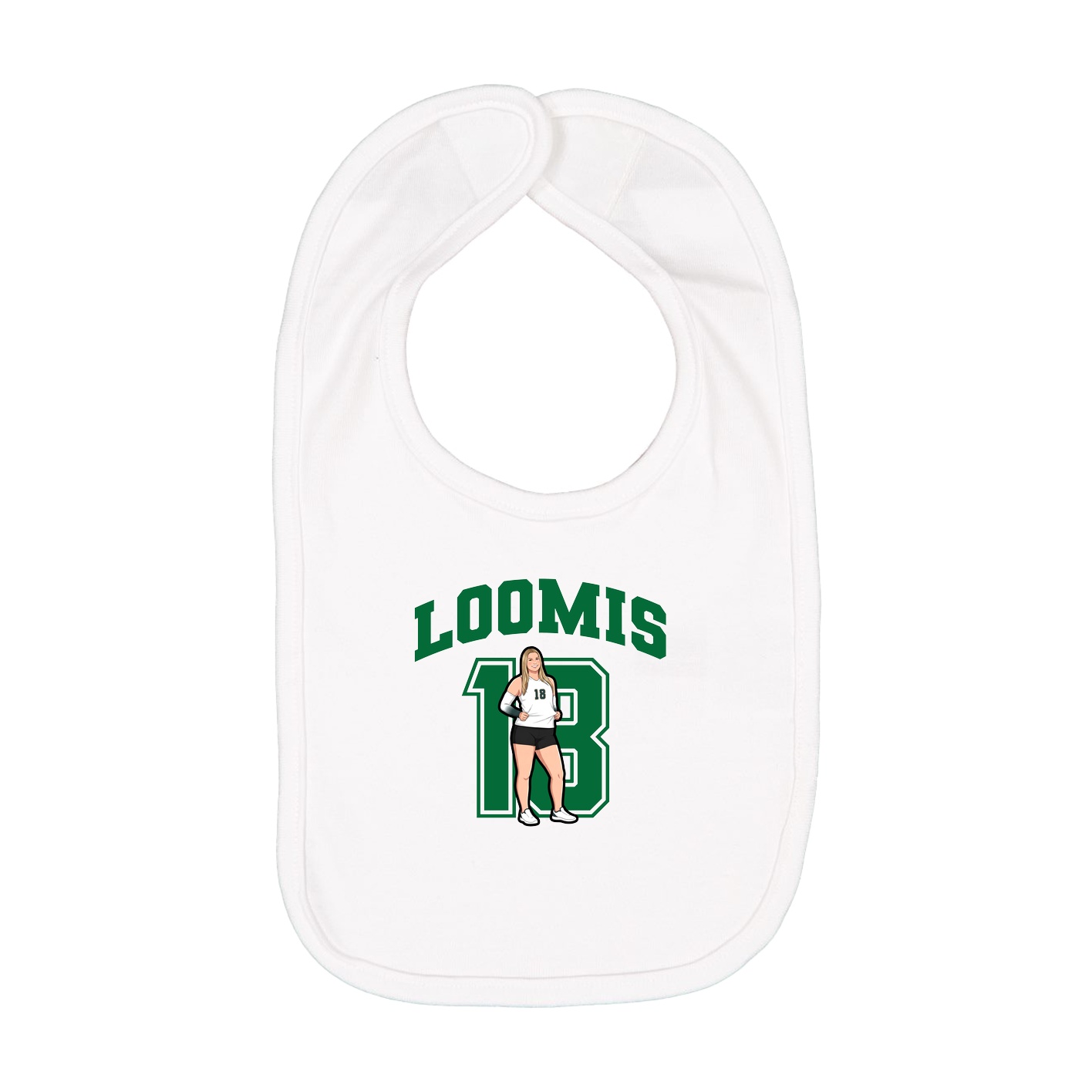Infant Bib — Number in White