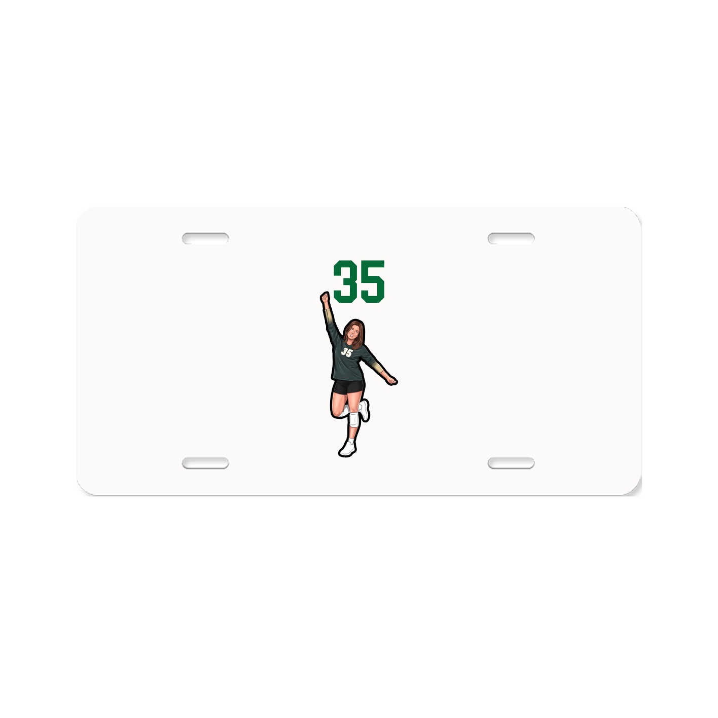 License Plate — Number Top in Classic