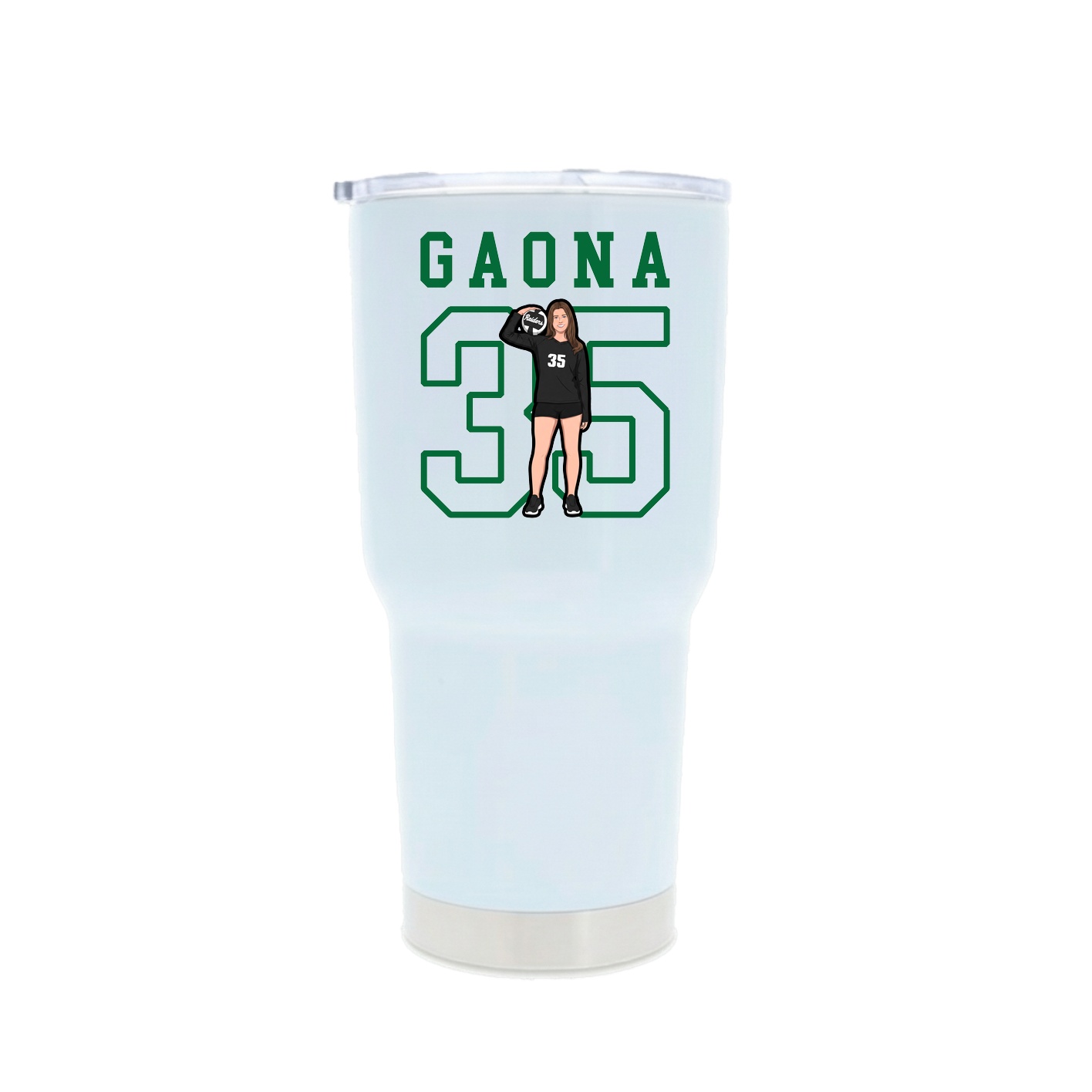 30oz Stainless Steel Tumbler — Shirsey in White
