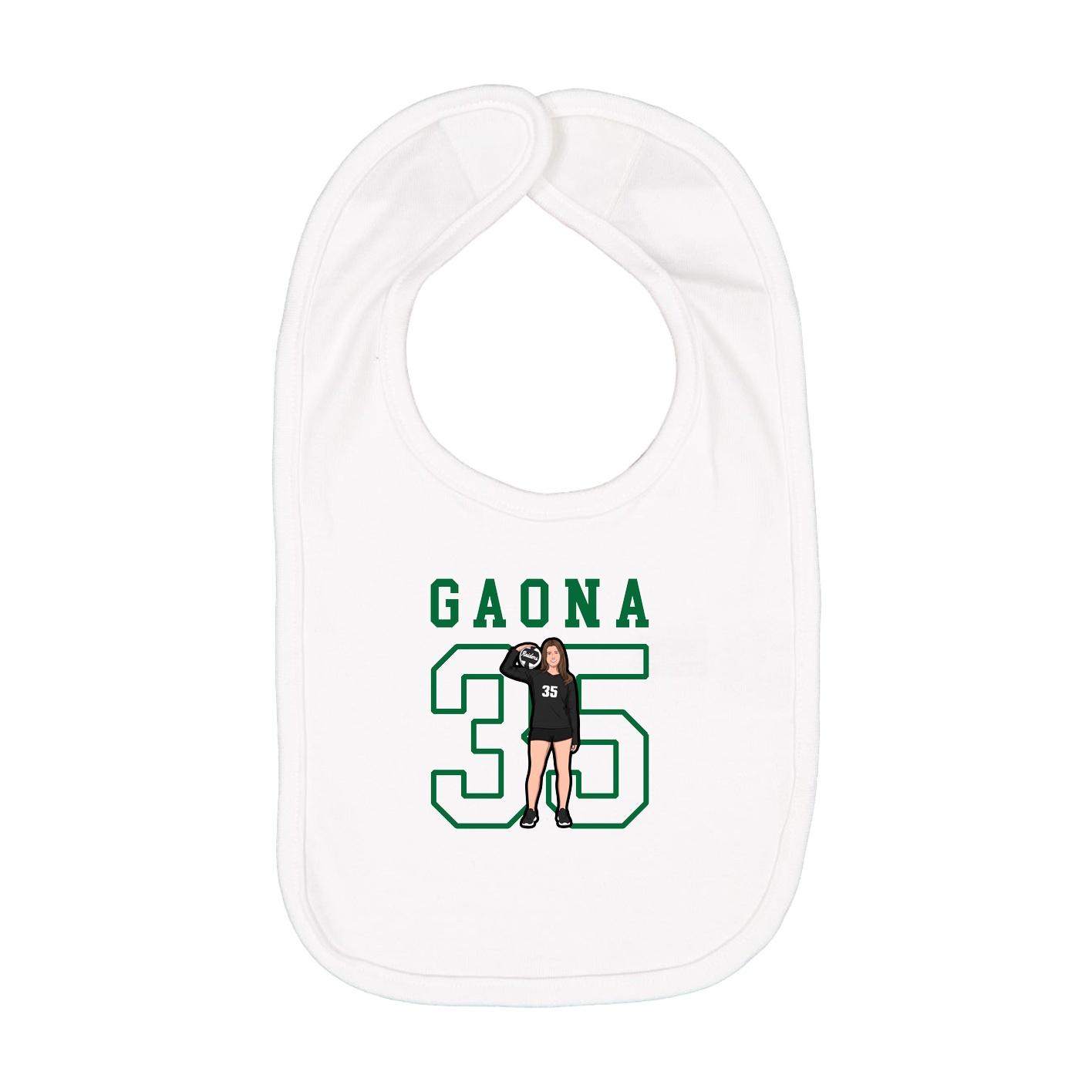 Infant Bib — Shirsey in White