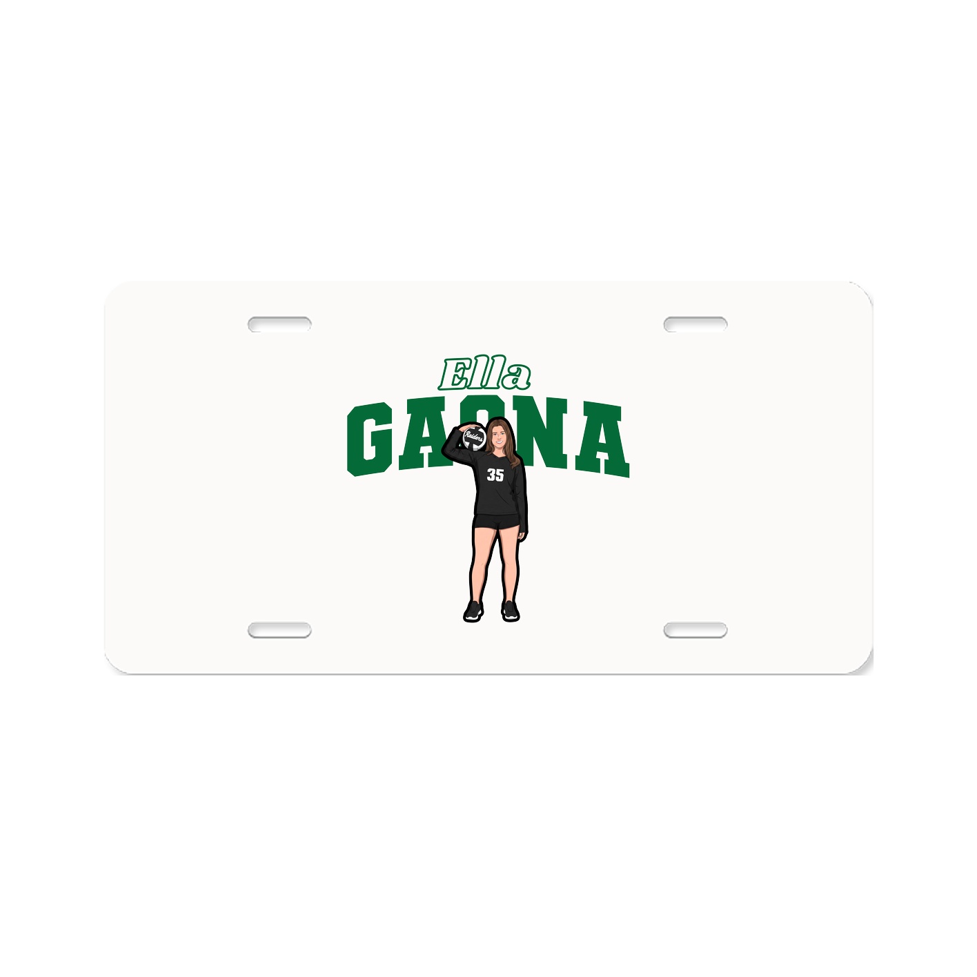 License Plate — Name Arch in Classic
