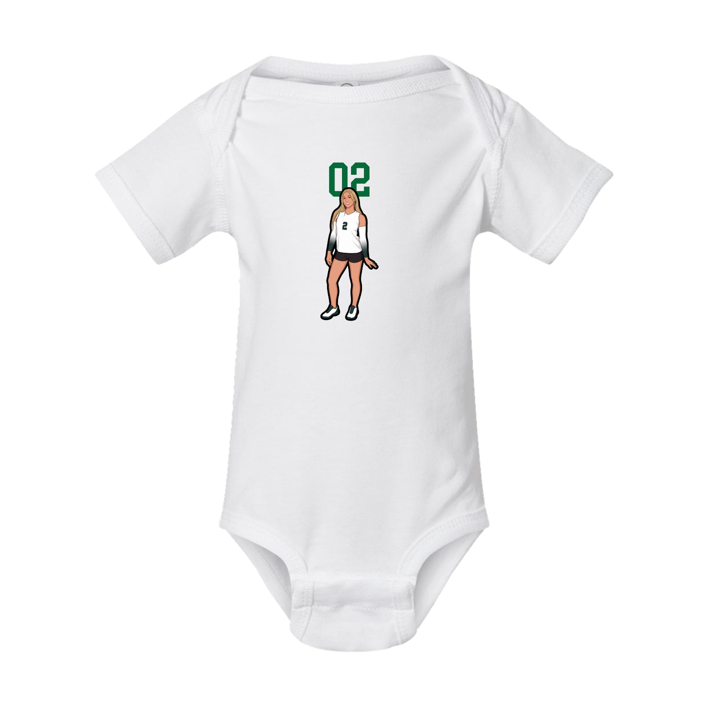 Baby Onesie — Number Top in White