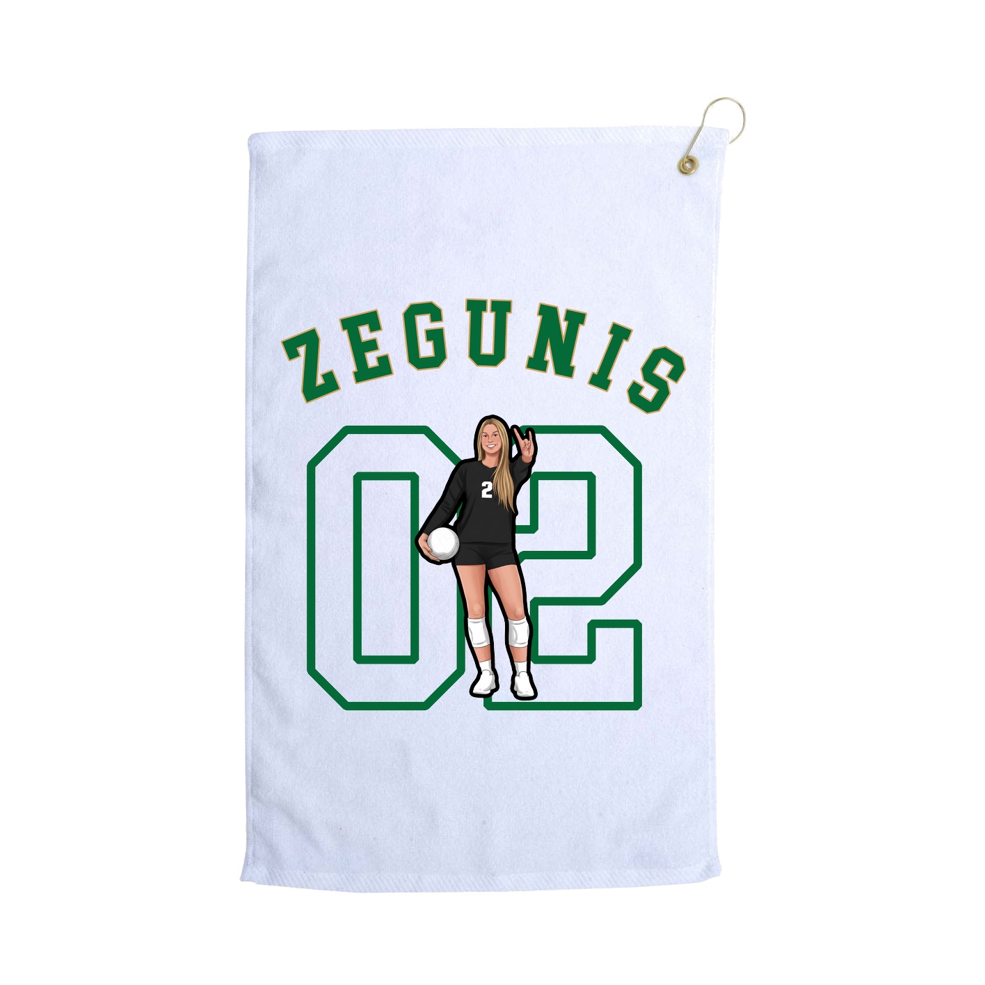 Golf Towel — Shirsey Arch in White