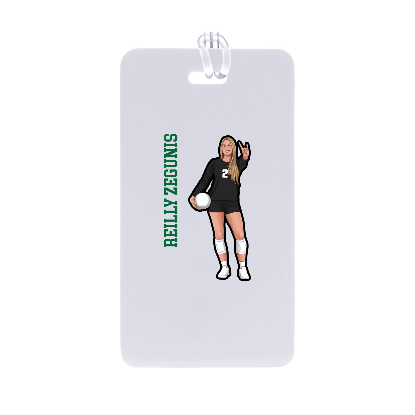 Bag Tag — Name Vertical in Classic