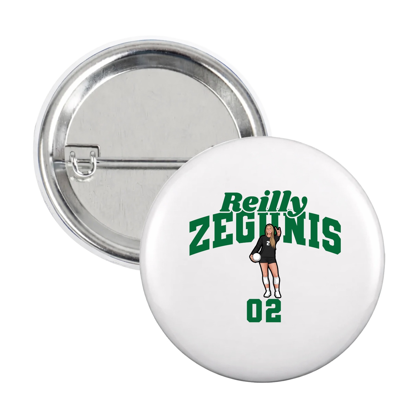 Game Day Button — Signature Arch in White