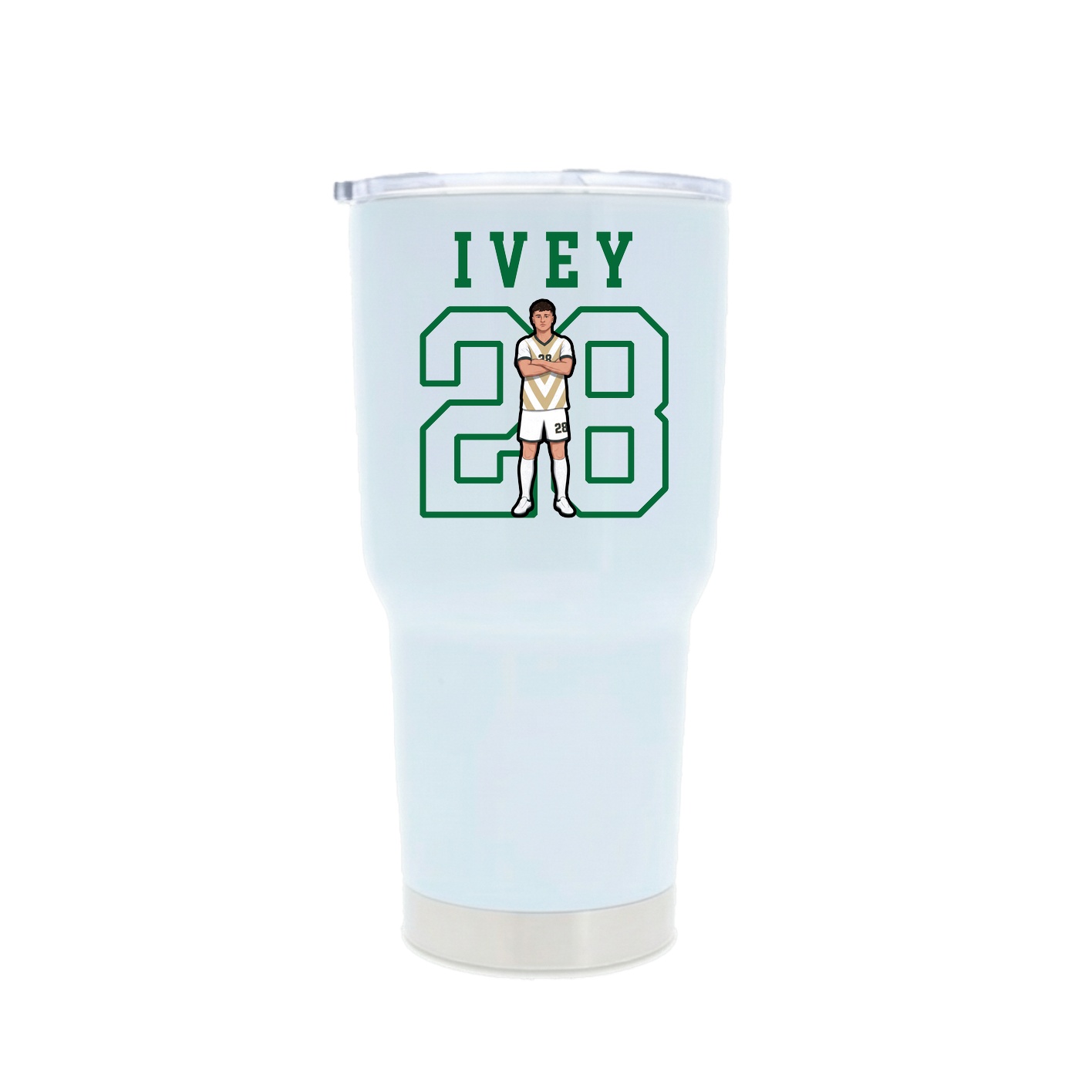 30oz Stainless Steel Tumbler — Shirsey in White
