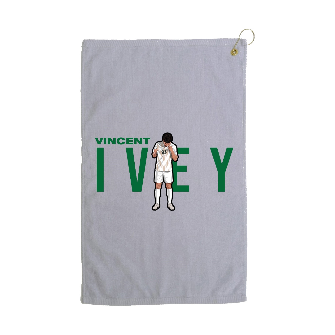 Golf Towel — Player Name in Grey