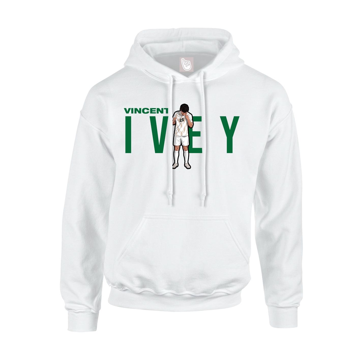 Youth Hoodie — Player Name in White