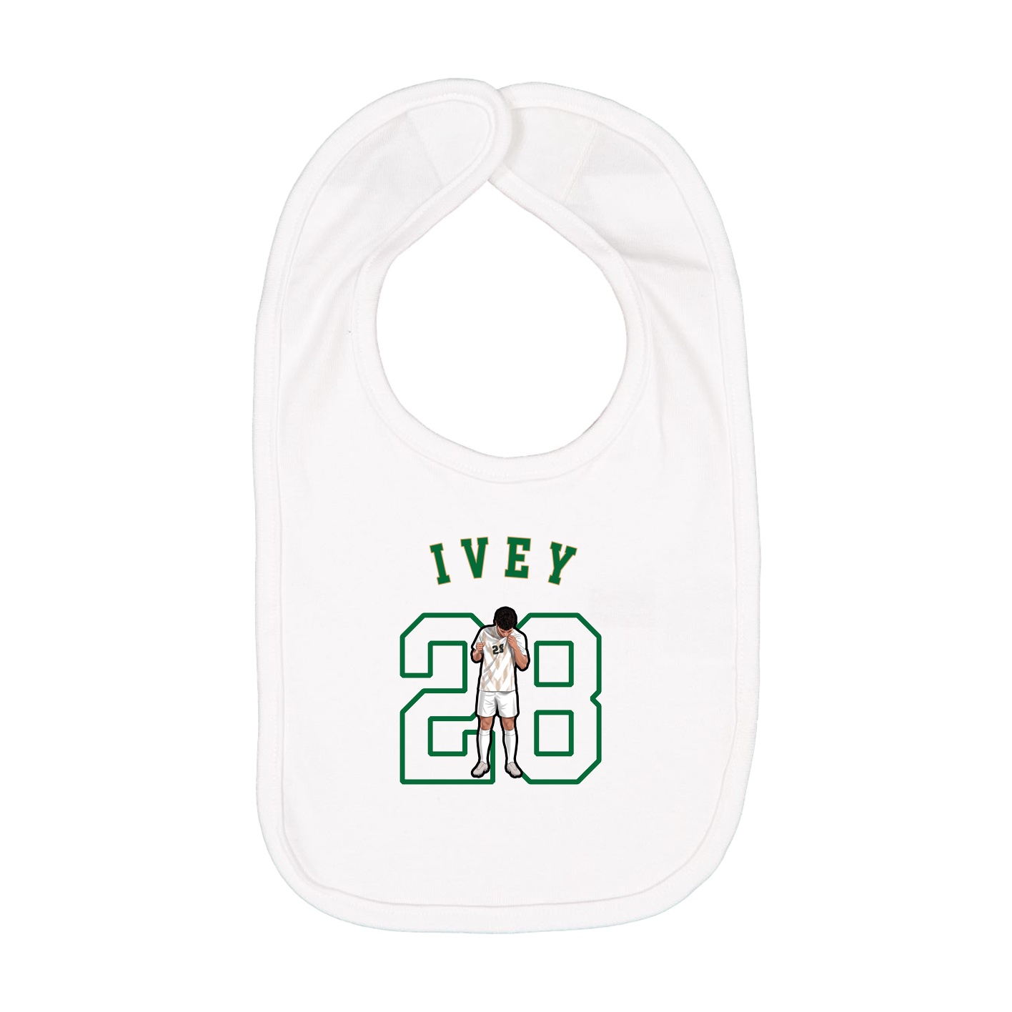Infant Bib — Shirsey Arch in White