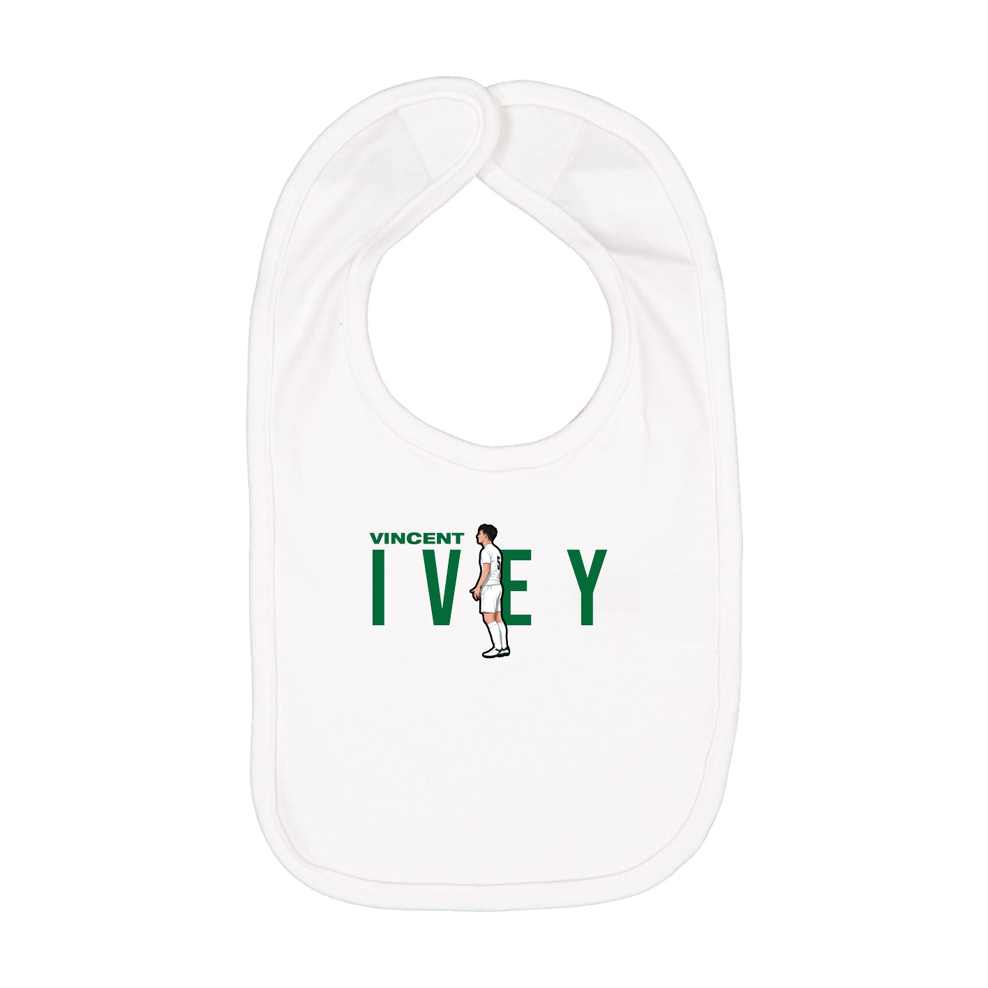 Infant Bib — Player Name in White