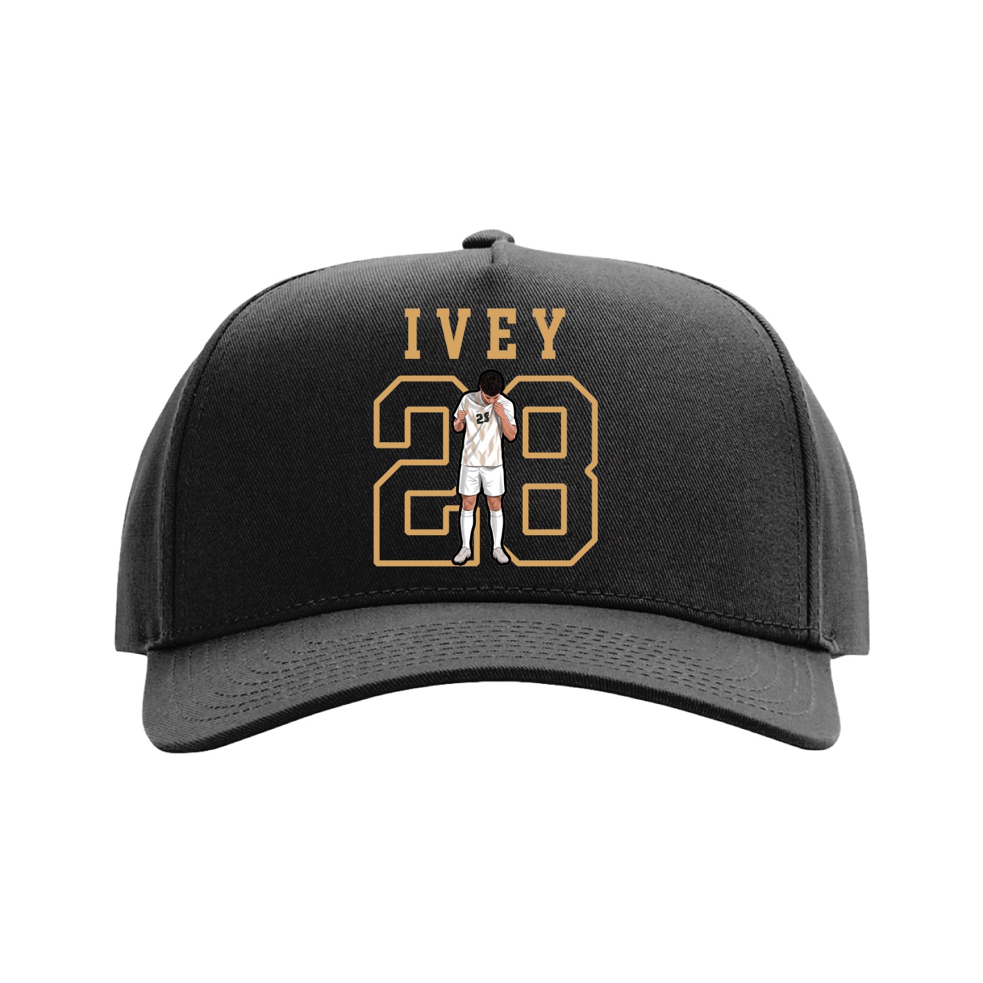 Full Fabric Five-Panel Champ Cap — Shirsey in Black