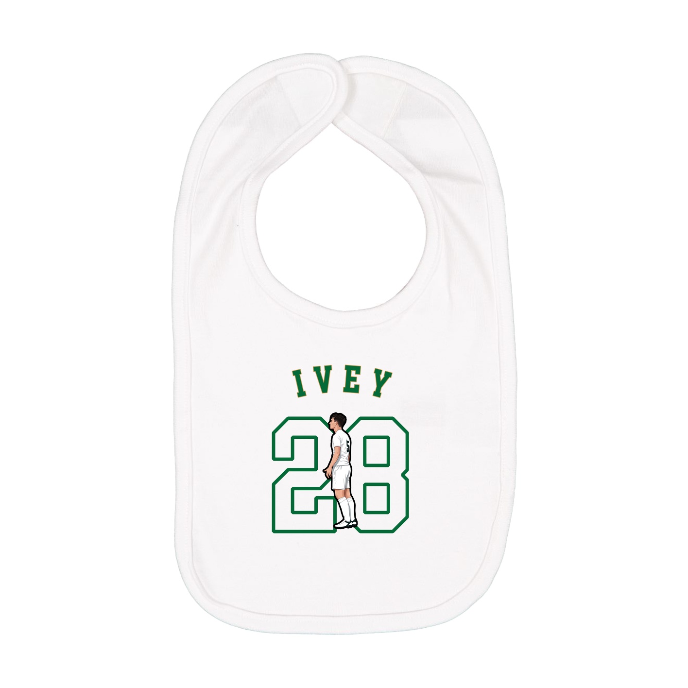 Infant Bib — Shirsey Arch in White