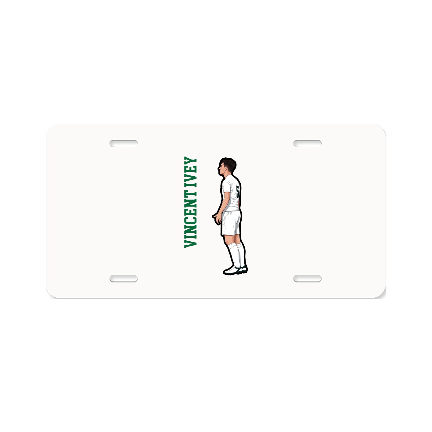 License Plate — Name Vertical in Classic