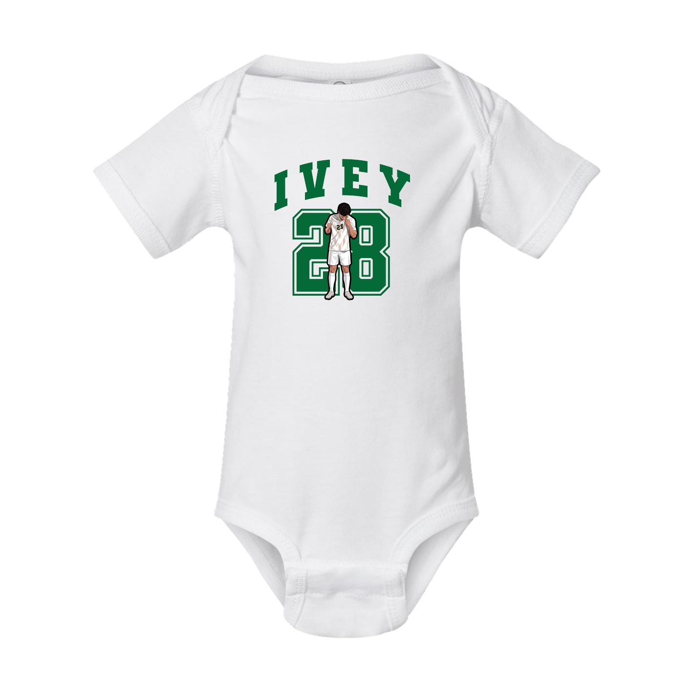 Baby Onesie — Number in White