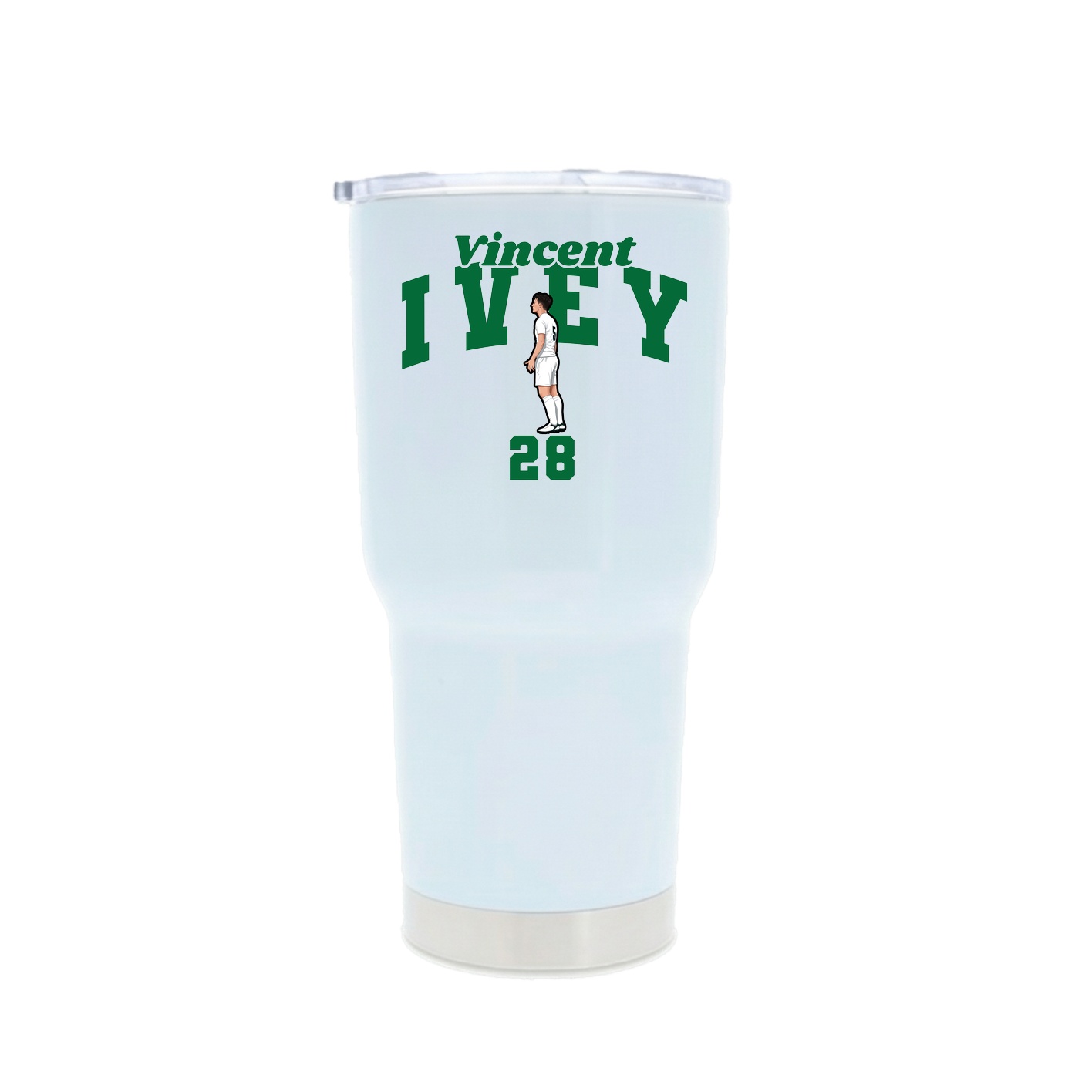 30oz Stainless Steel Tumbler — Signature Arch in White
