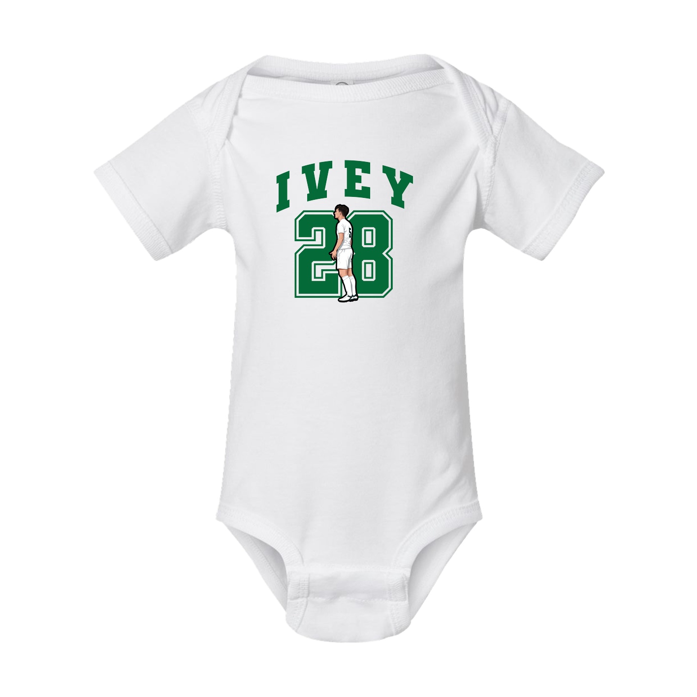 Baby Onesie — Number in White