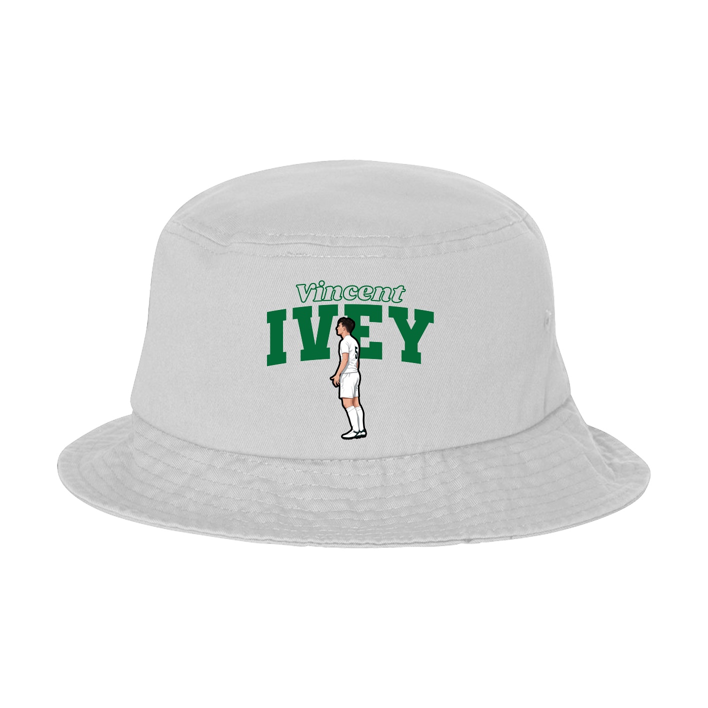 Bucket Cap — Name Arch in White