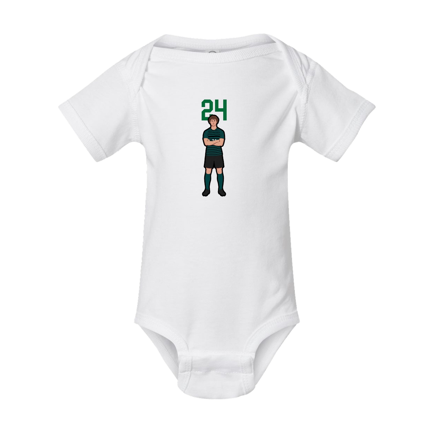 Baby Onesie — Number Top in White