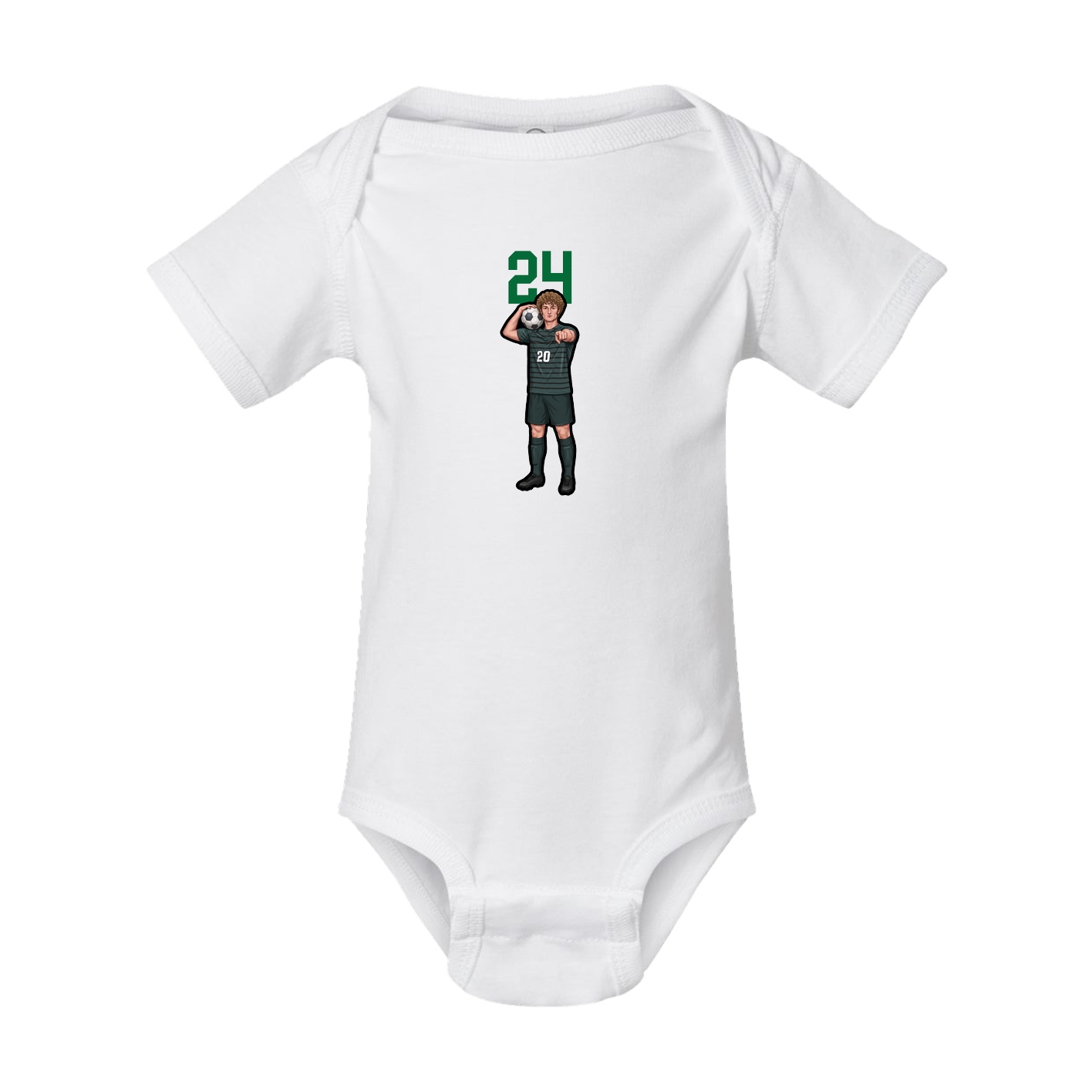 Baby Onesie — Number Top in White