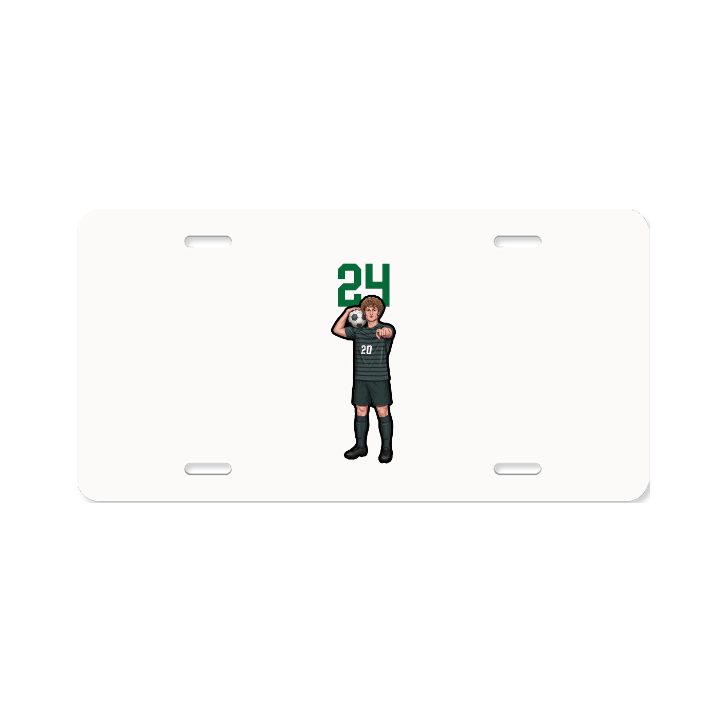 License Plate — Number Top in Classic