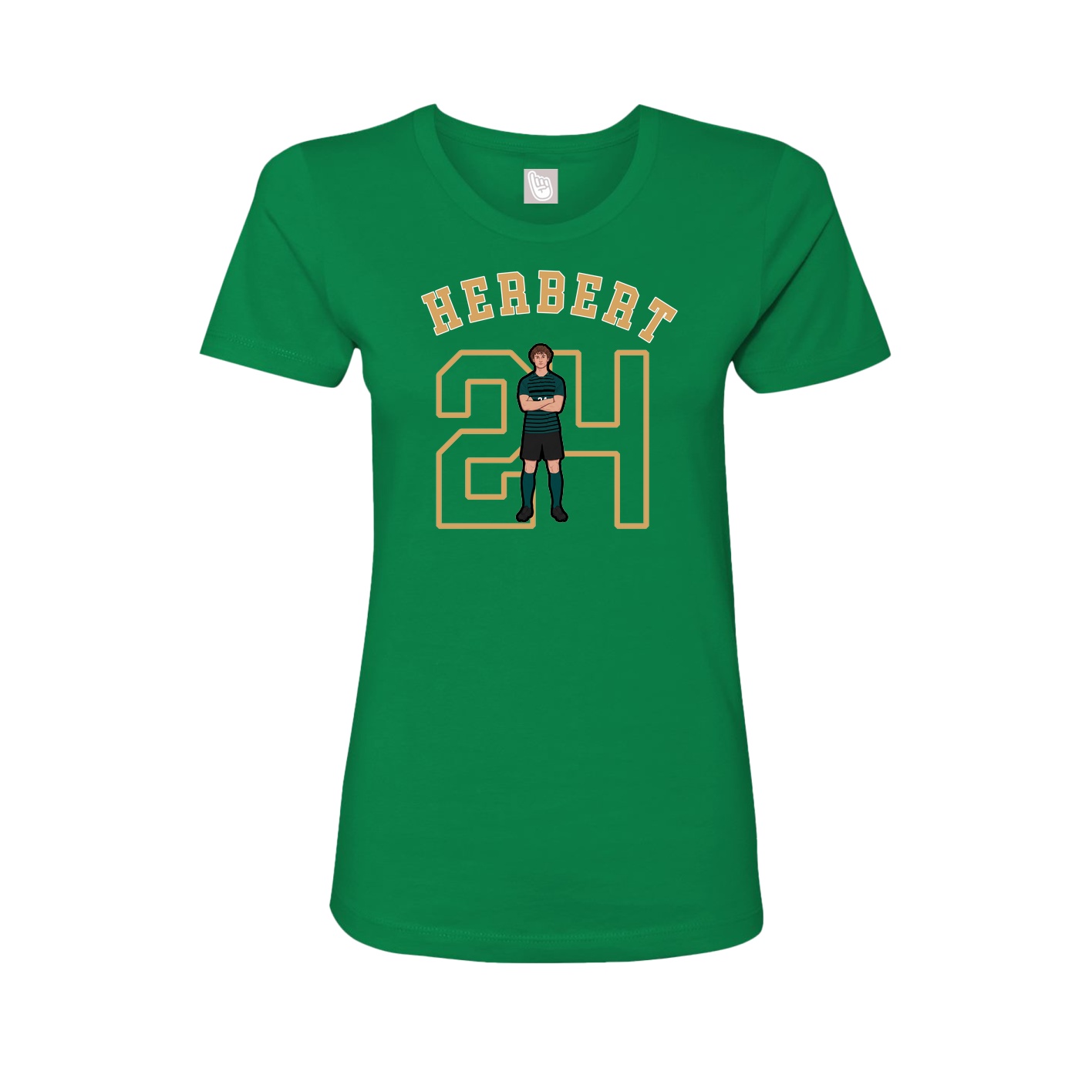 Fitted Women's Tee — Shirsey Arch in Green