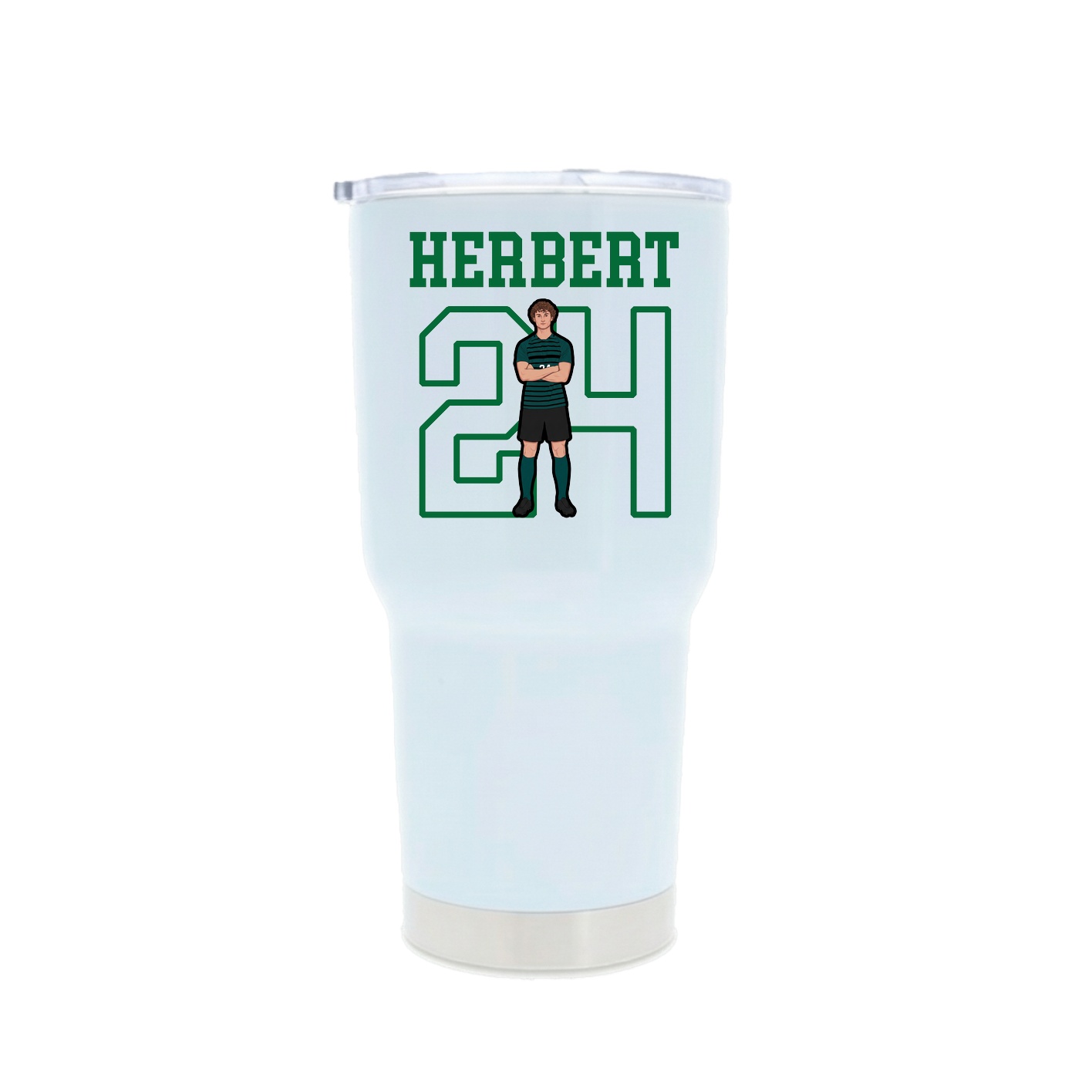 30oz Stainless Steel Tumbler — Shirsey in White