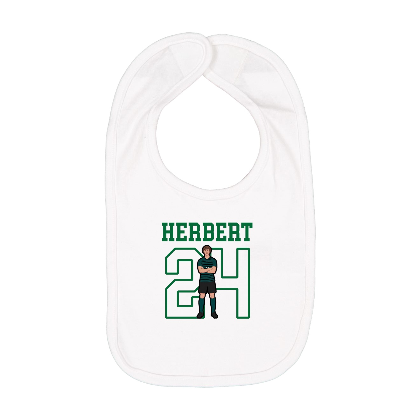 Infant Bib — Shirsey in White