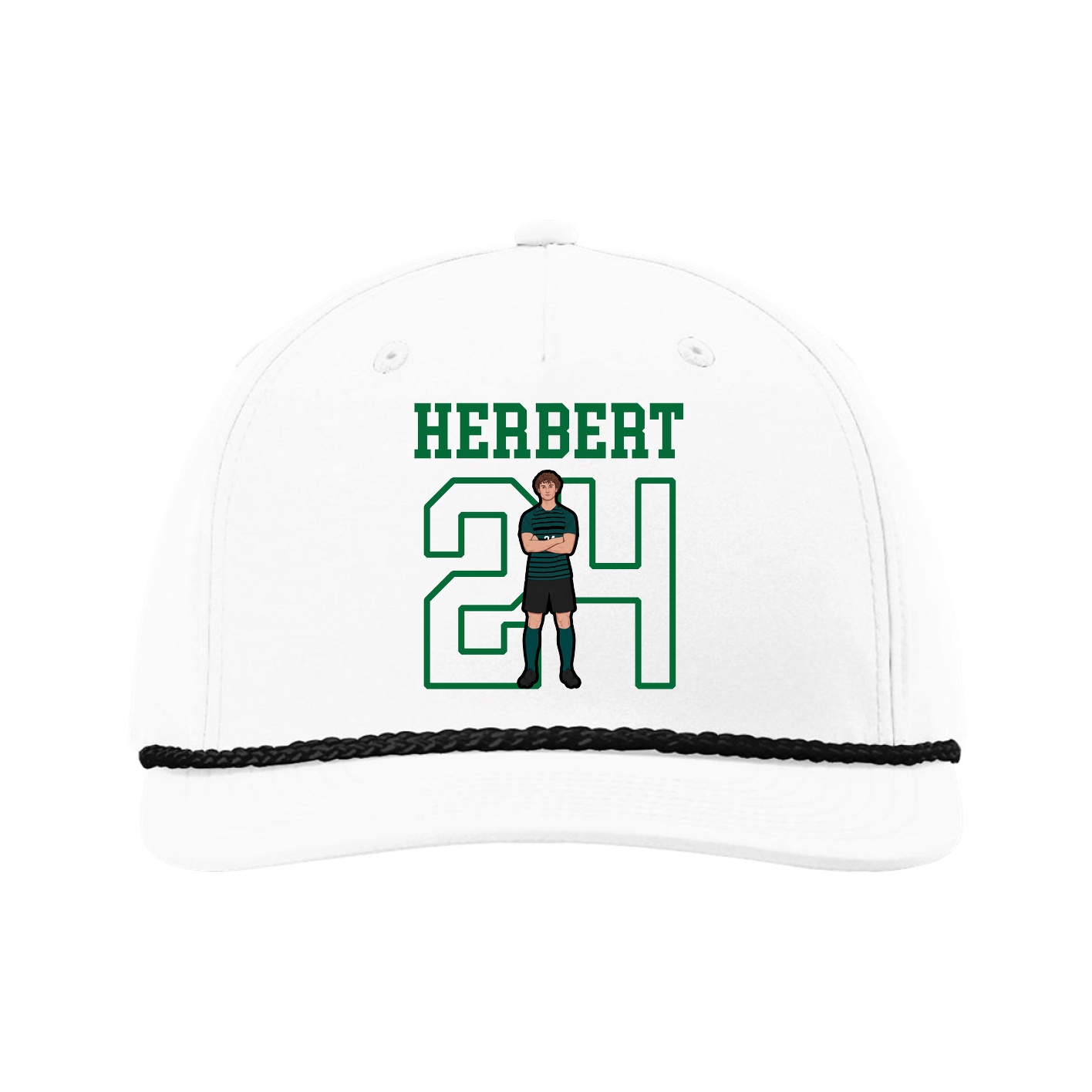 Five-Panel Classic Rope Cap — Shirsey in White