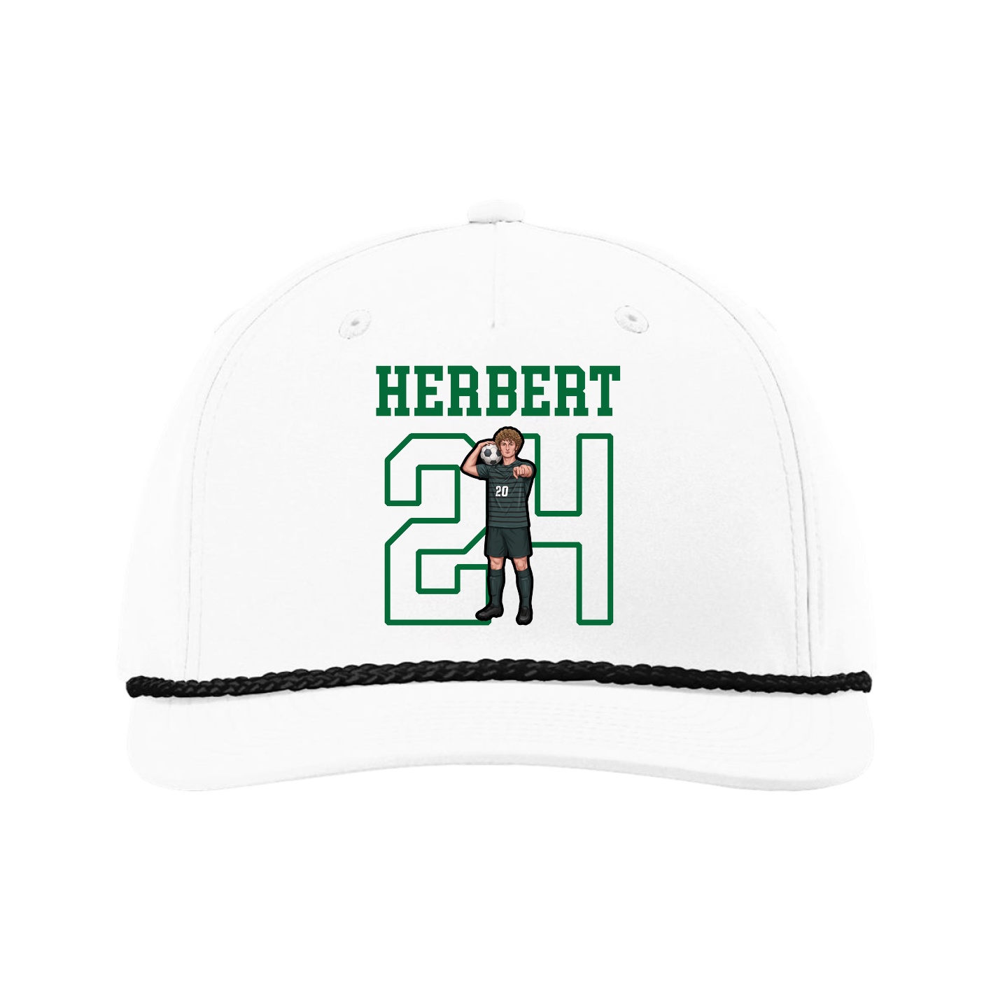 Five-Panel Classic Rope Cap — Shirsey in White