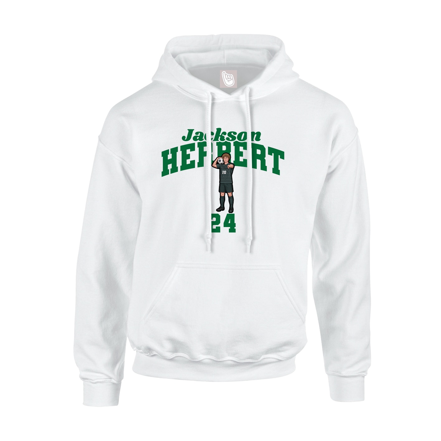 Hoodie — Signature Arch in White