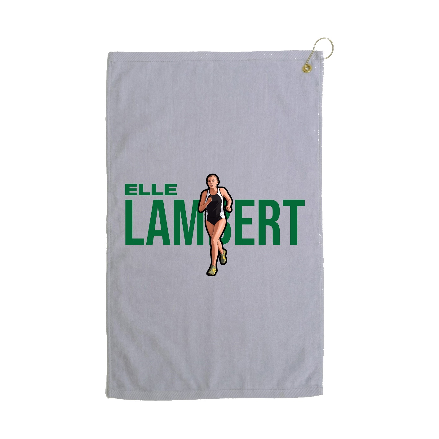 Golf Towel — Player Name in Grey