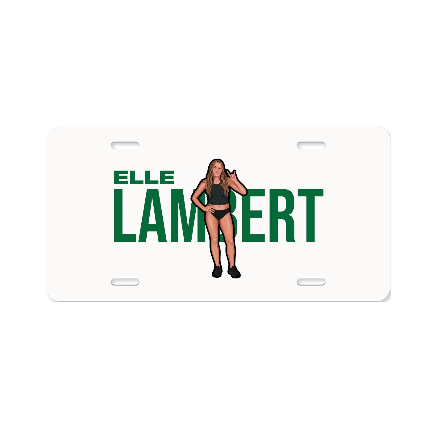 License Plate — Player Name in Classic