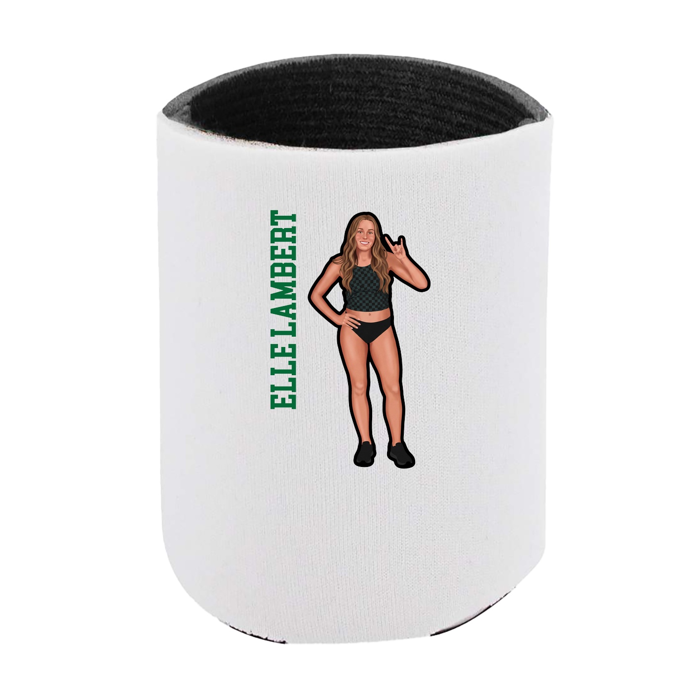 Can Holder — Name Vertical in White