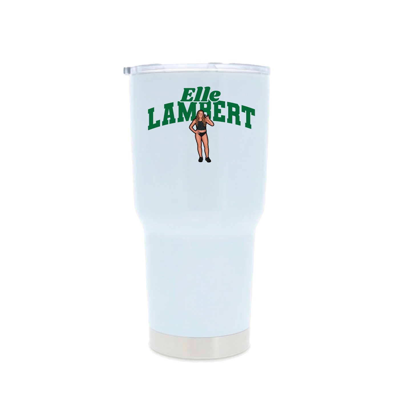 30oz Stainless Steel Tumbler — Signature Arch in White