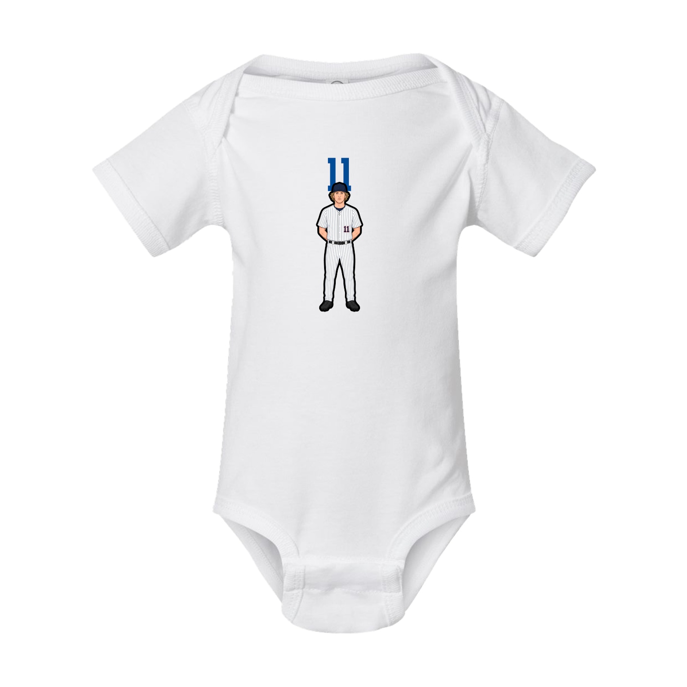 Baby Onesie — Number Top in White