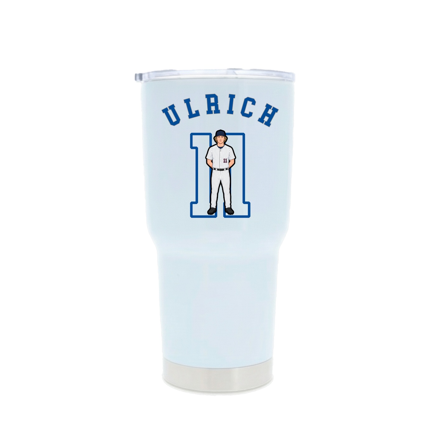 30oz Stainless Steel Tumbler — Shirsey Arch in White