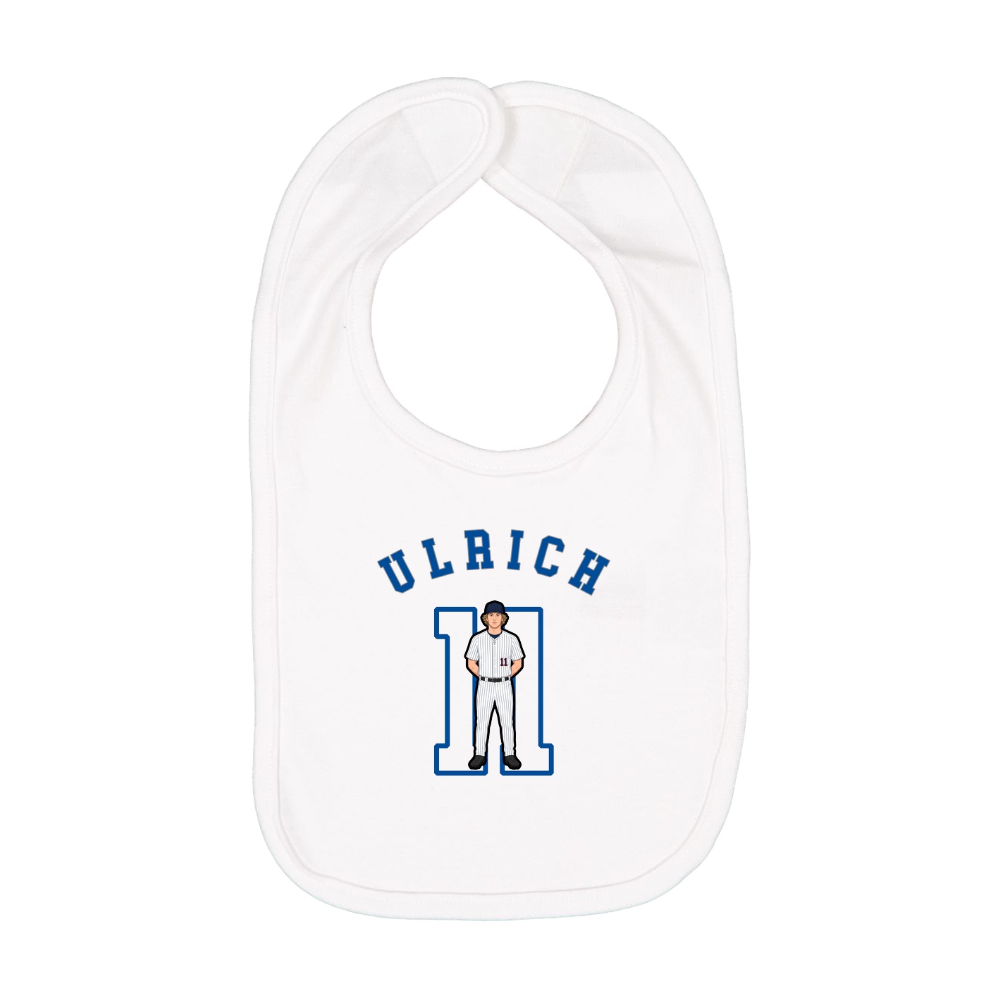 Infant Bib — Shirsey Arch in White