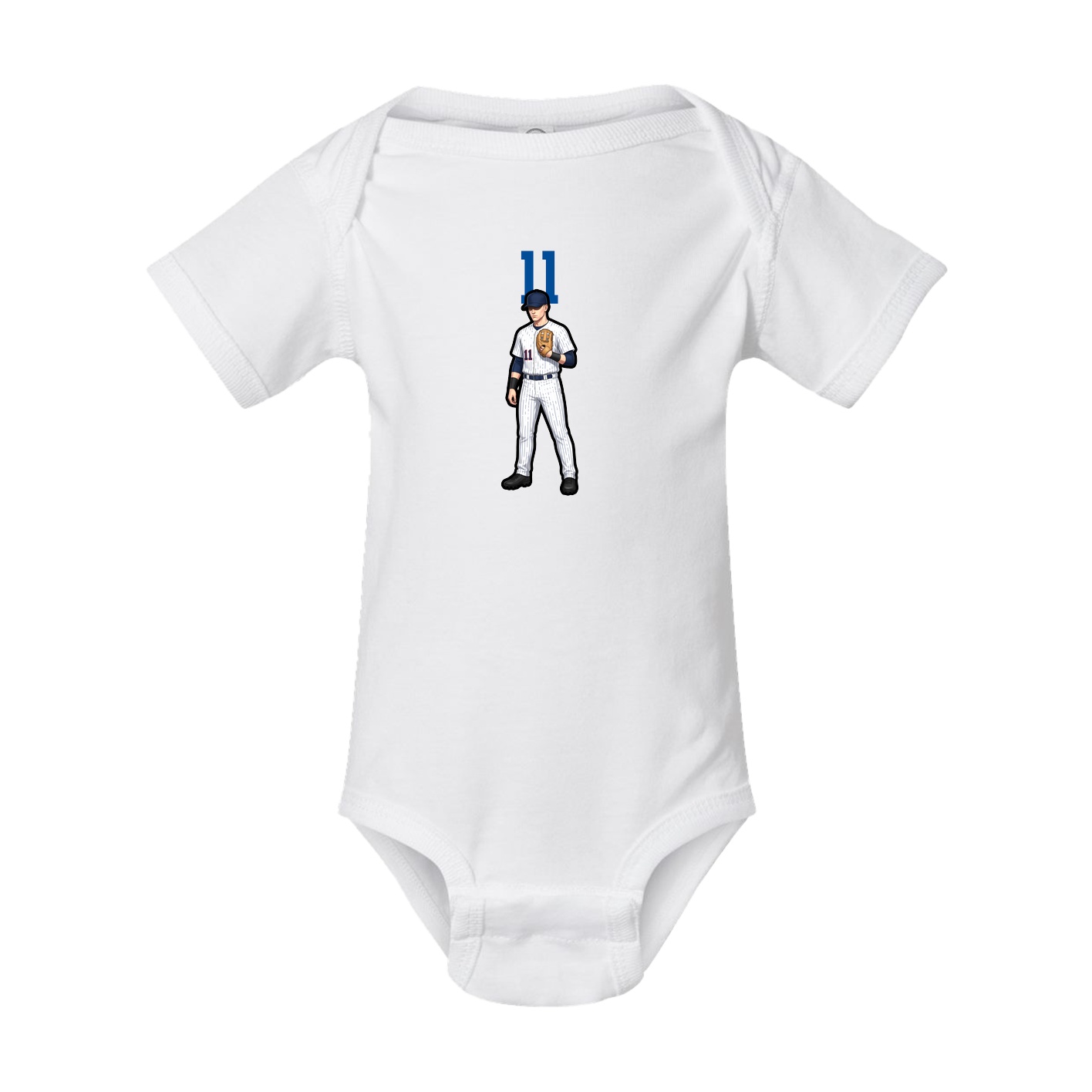 Baby Onesie — Number Top in White