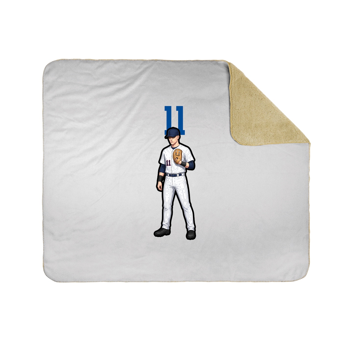 Throw Blanket — Number Top in White