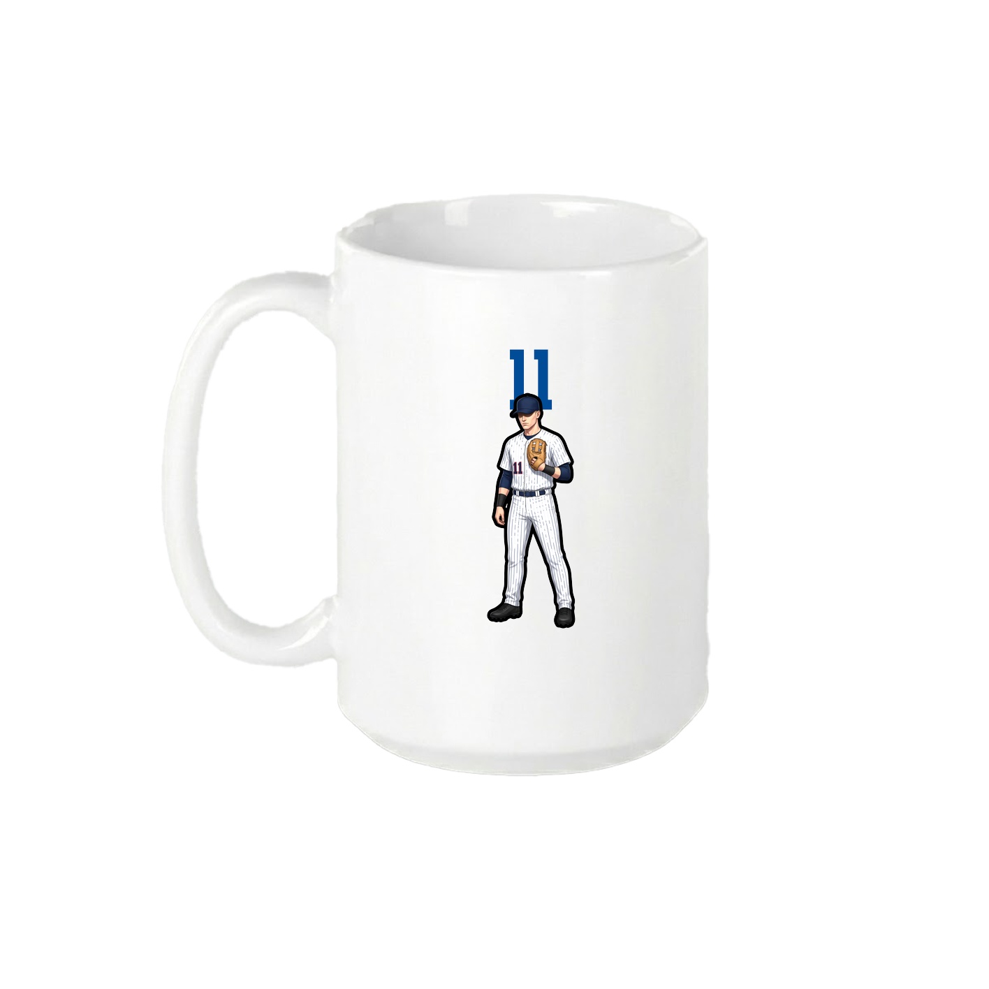 15oz Coffee Mug — Number Top in White