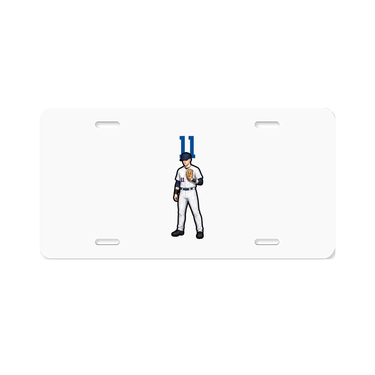 License Plate — Number Top in Classic