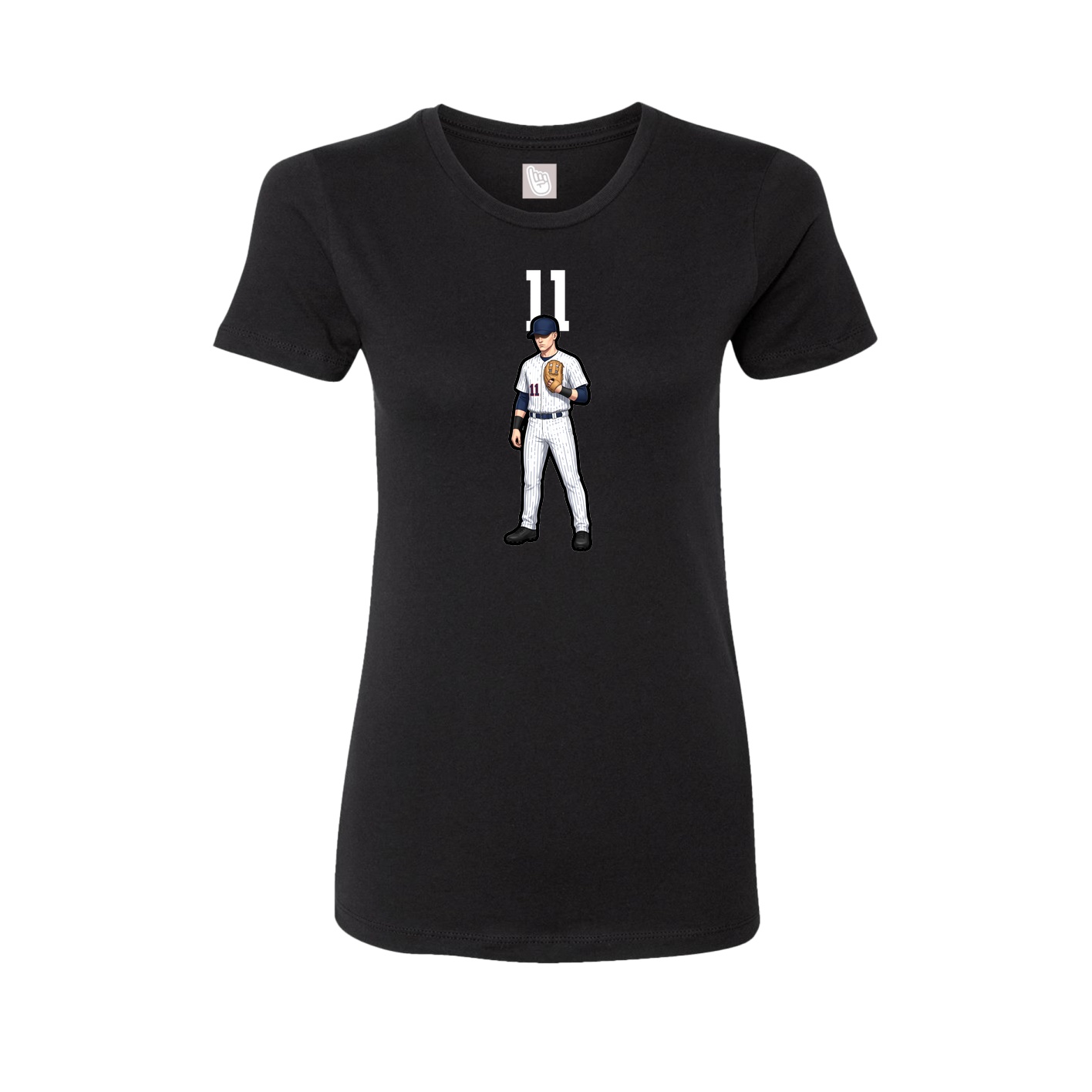 Womens Tee — Number Top in Black