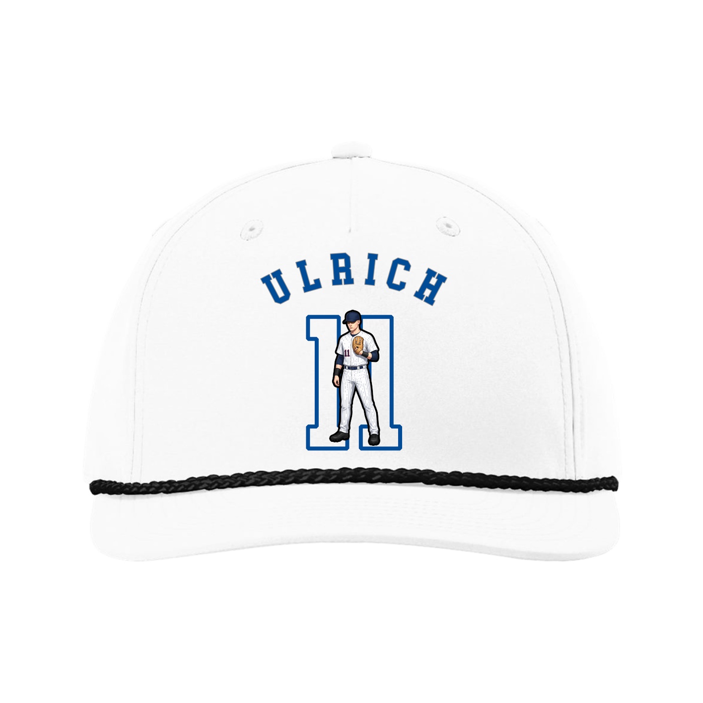 Five-Panel Classic Rope Cap — Shirsey Arch in White