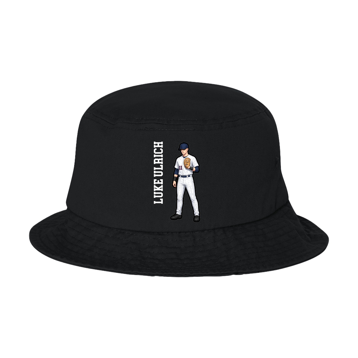 Bucket Cap — Name Vertical in Black