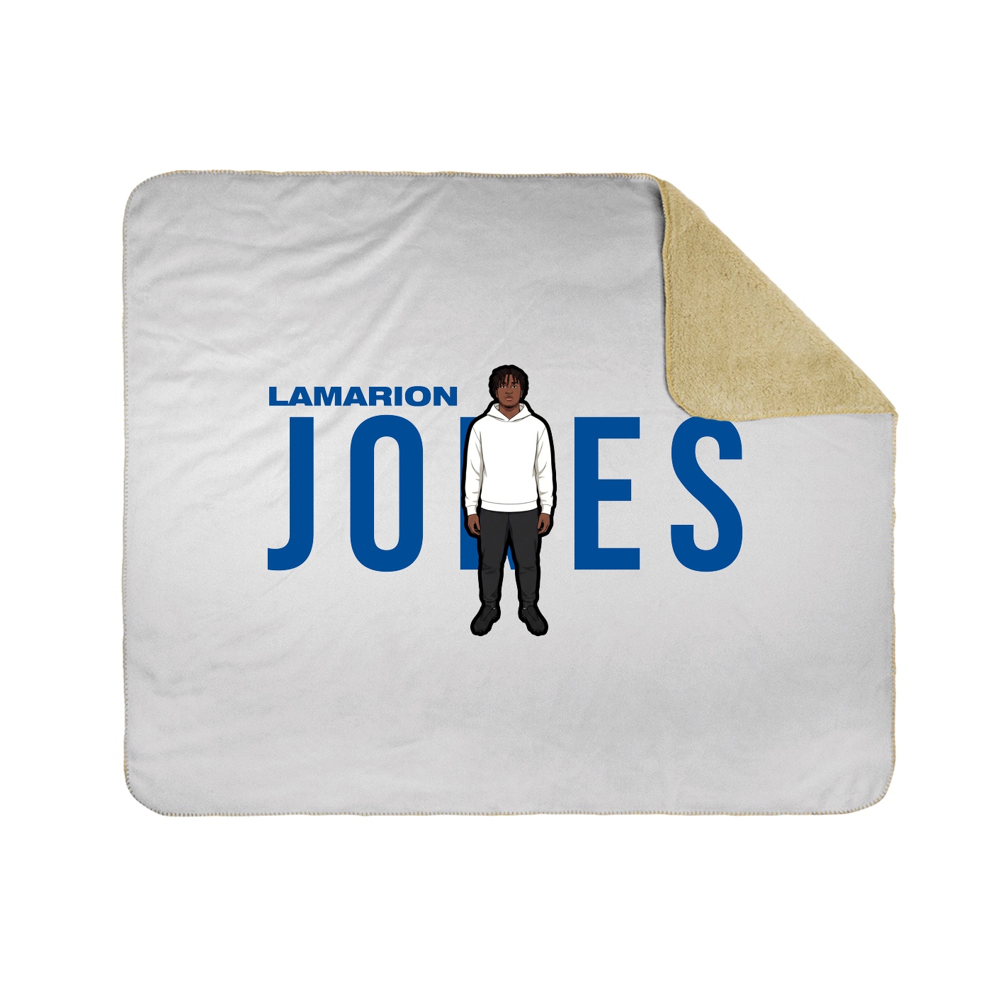 Throw Blanket — Player Name in White