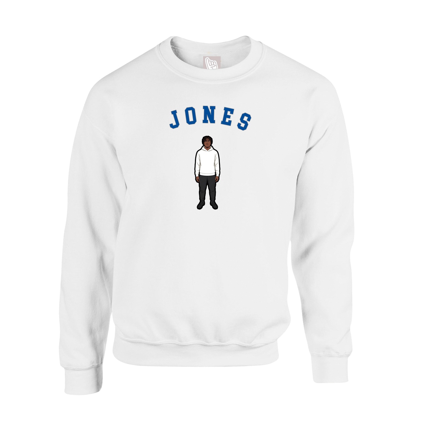 Fleece Crew — Shirsey Arch in White