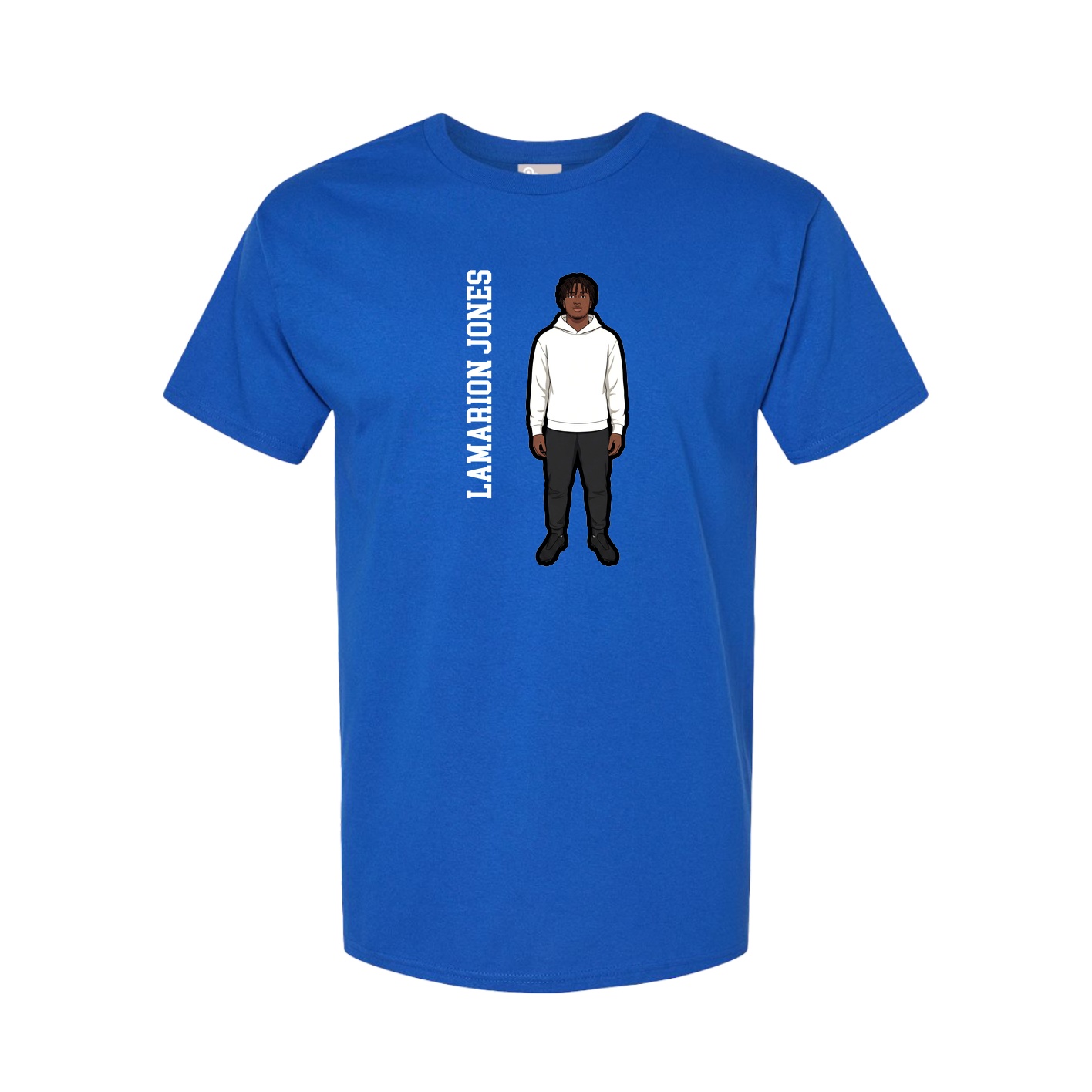 Tee — Name Vertical in Royal