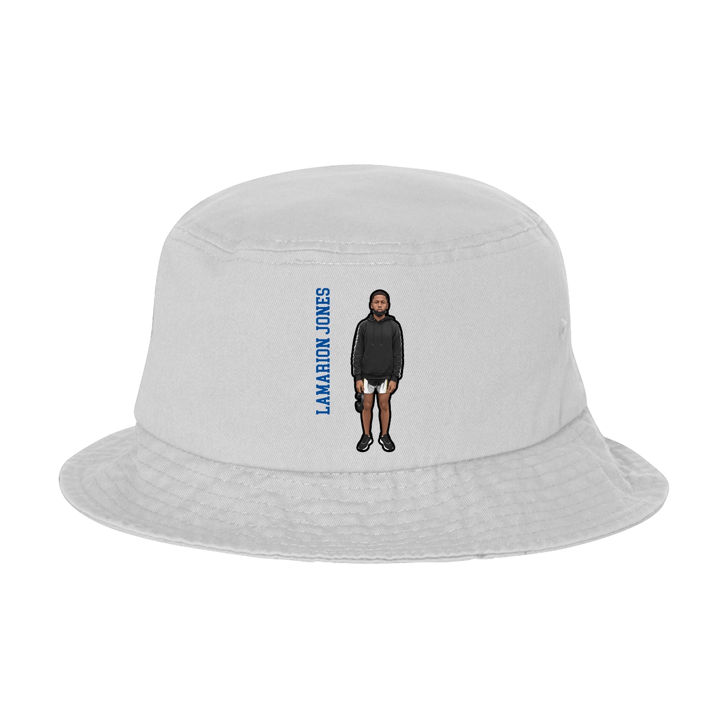 Bucket Cap — Name Vertical in White