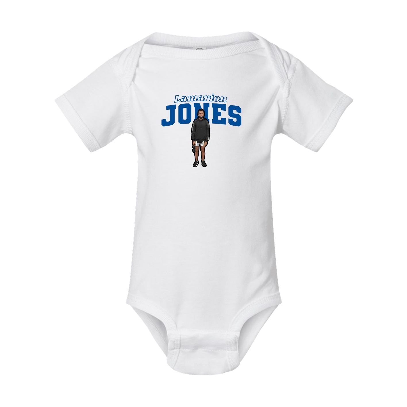 Baby Onesie — Name Arch in White